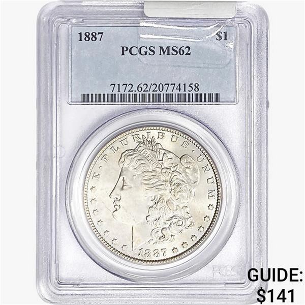 1887 Morgan Silver Dollar PCGS MS62