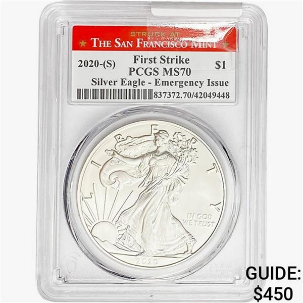 2020-S Silver Eagle PCGS MS70