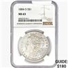 1884-O Morgan Silver Dollar NGC MS63