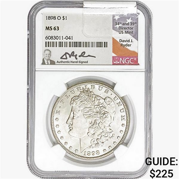 1898-O Morgan Silver Dollar NGC MS63