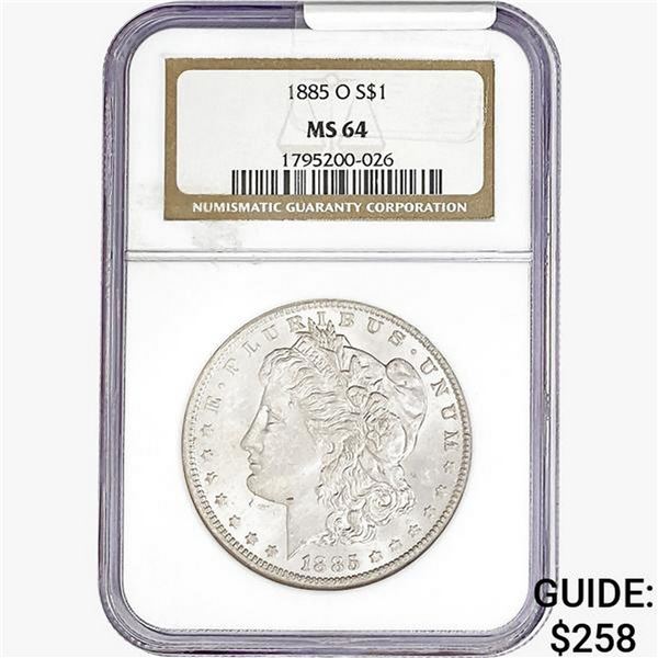 1885-O Morgan Silver Dollar NGC MS64