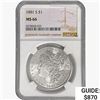 1881-S Morgan Silver Dollar NGC MS66