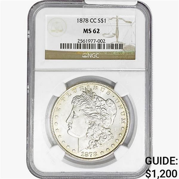 1878-CC Morgan Silver Dollar NGC MS62