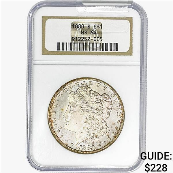 1880-S Morgan Silver Dollar NGC MS64