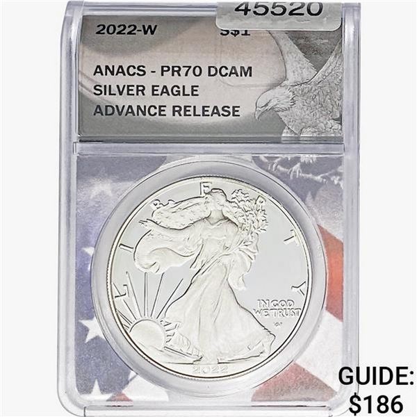 2022-W Silver Eagle ANACS PR70 DCAM