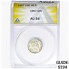 1907 Barber Dime ANACS AU55