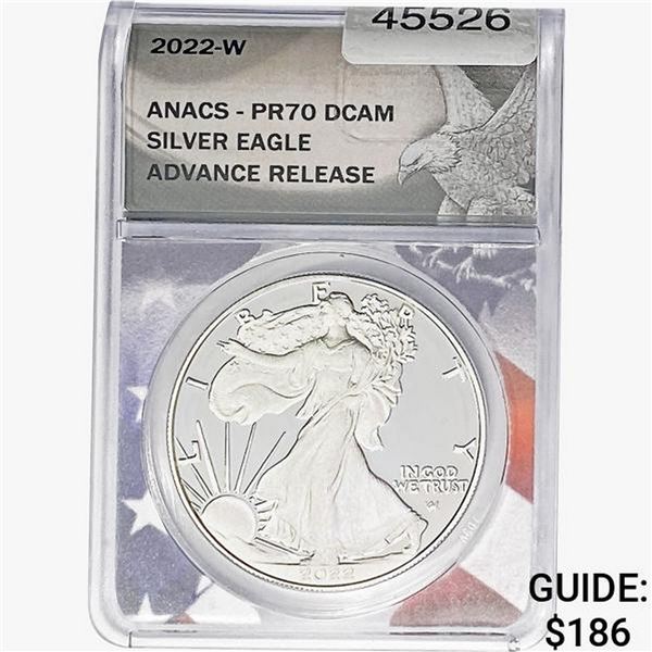 2022-W Silver Eagle ANACS PR70 DCAM