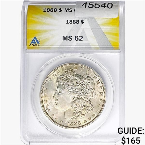 1888 Morgan Silver Dollar ANACS MS62