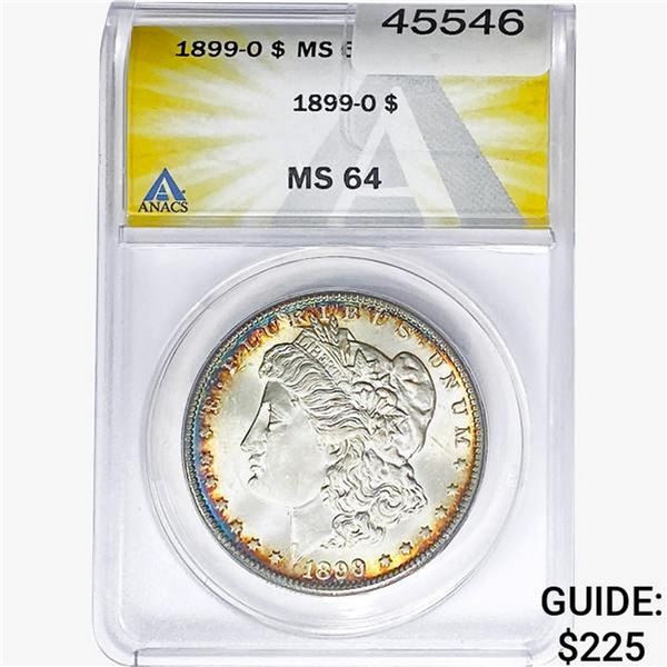 1899-O Morgan Silver Dollar ANACS MS64