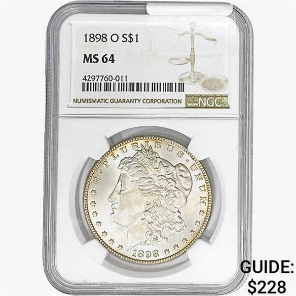 1898-O Morgan Silver Dollar NGC MS64