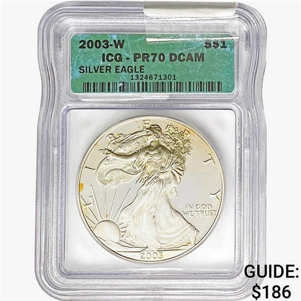 2003-W Silver Eagle ICG PR70 DCAM