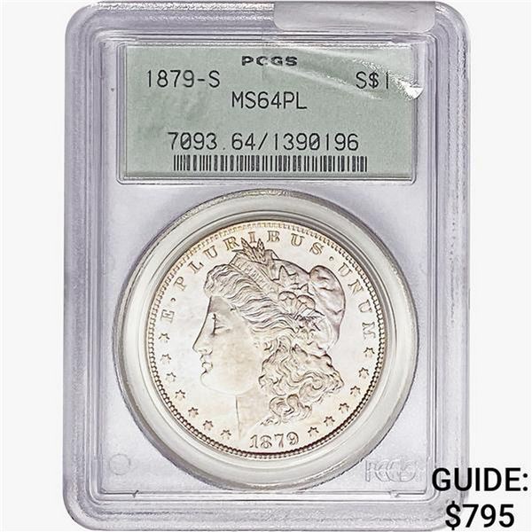 1879-S Morgan Silver Dollar PCGS MS64 PL