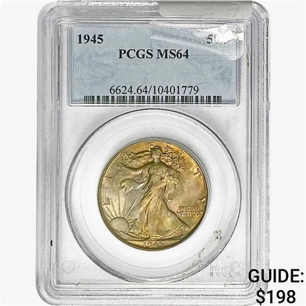1945 Walking Liberty Half Dollar PCGS MS64