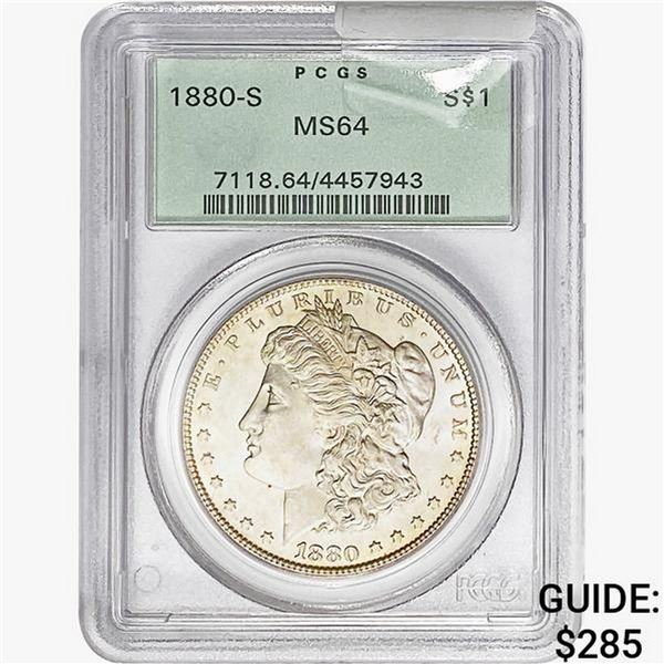 1880-S Morgan Silver Dollar PCGS MS64