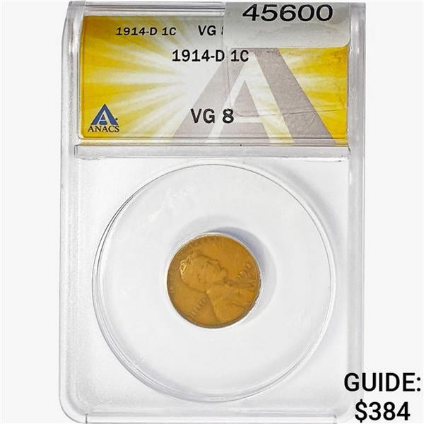 1914-D Wheat Cent ANACS VG8