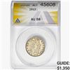 1913 Barber Quarter ANACS AU58