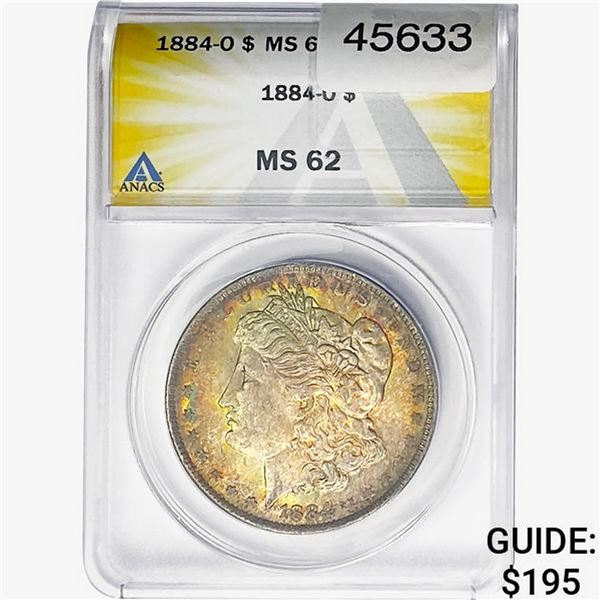 1884-O Morgan Silver Dollar ANACS MS62