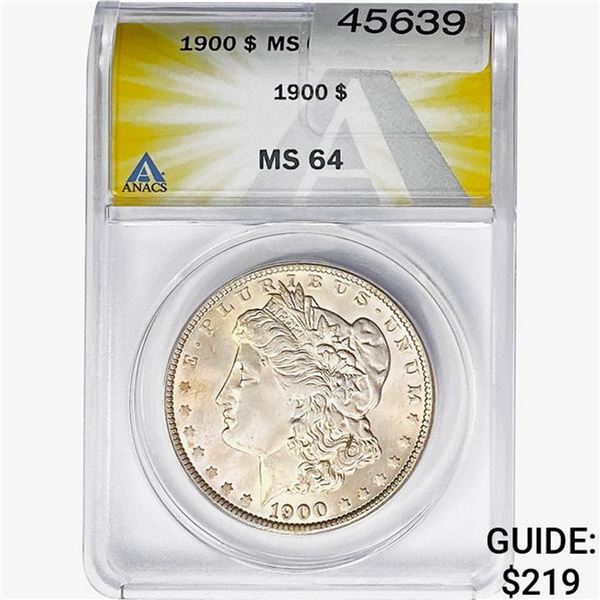 1900 Morgan Silver Dollar ANACS MS64