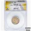 1913 Buffalo Nickel ANACS MS62 VAR 1, ROTATED DIES