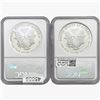 Image 2 : [2] 1991 & 1992 Silver Eagle NGC MS69