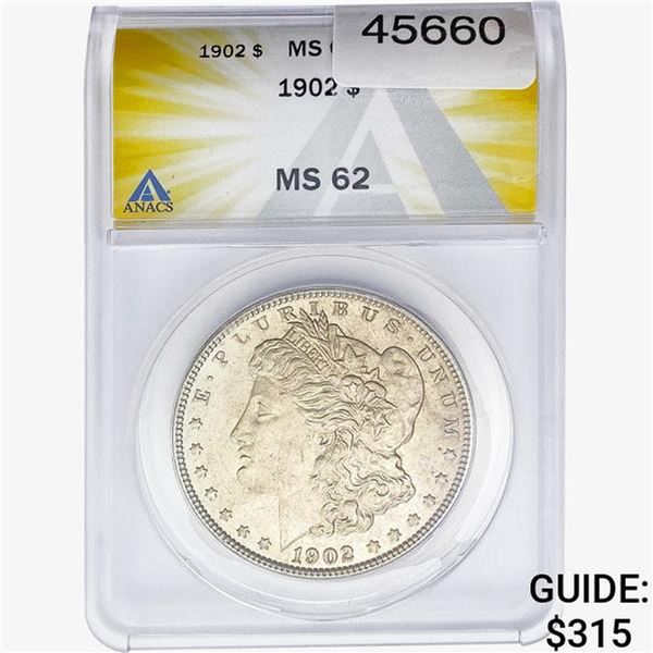 1902 Morgan Silver Dollar ANACS MS62