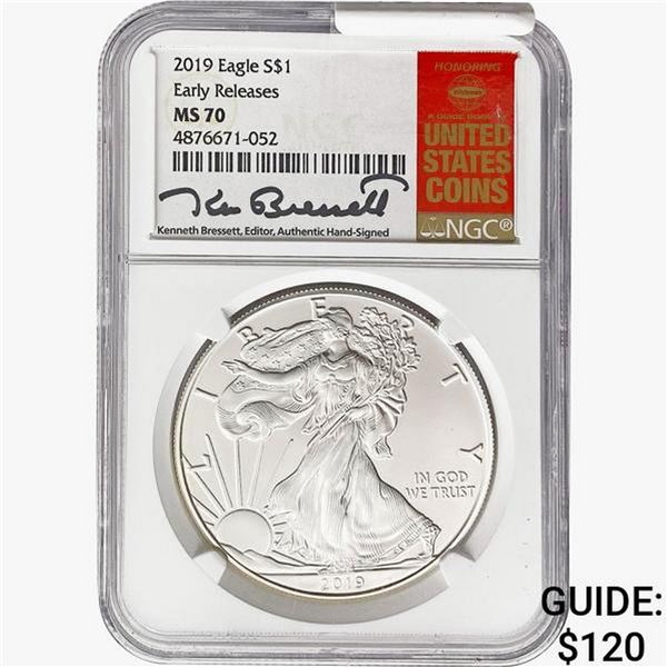 2019 Silver Eagle NGC MS70 Early Releases