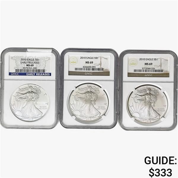 [3] 2010 Silver Eagle NGC MS69
