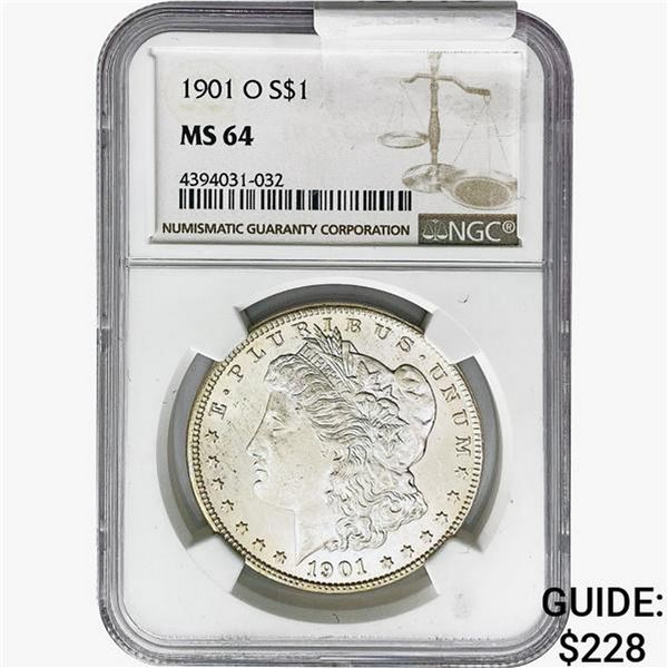 1901-O Morgan Silver Dollar NGC MS64