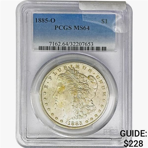 1885-O Morgan Silver Dollar PCGS MS64