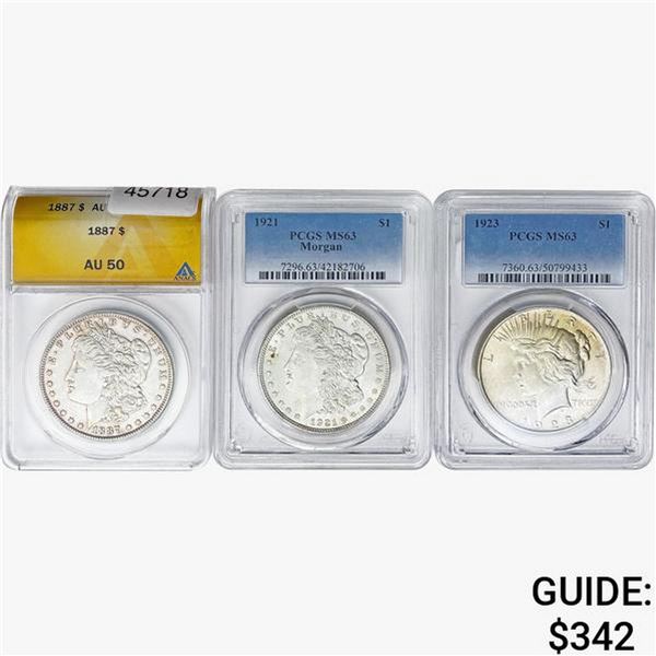 [3] 1887-1923 U.S Silver Dollar Morgan/Peace