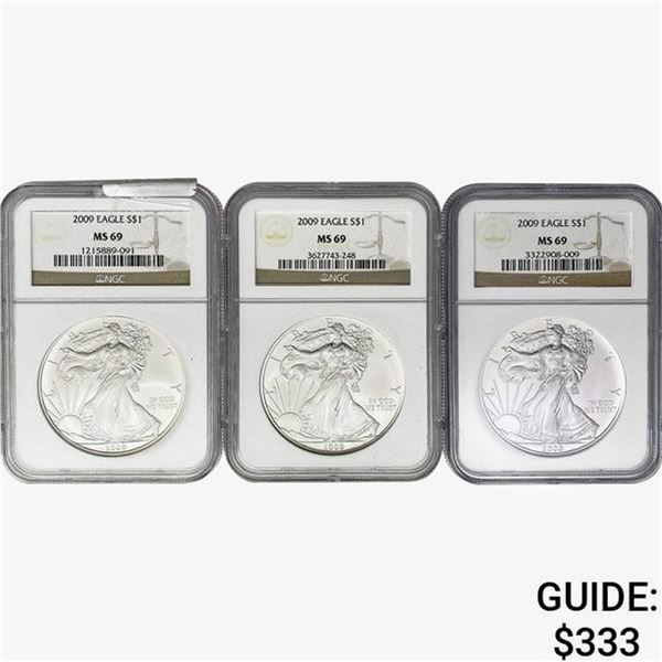 [3] 2009 Silver Eagle NGC MS69