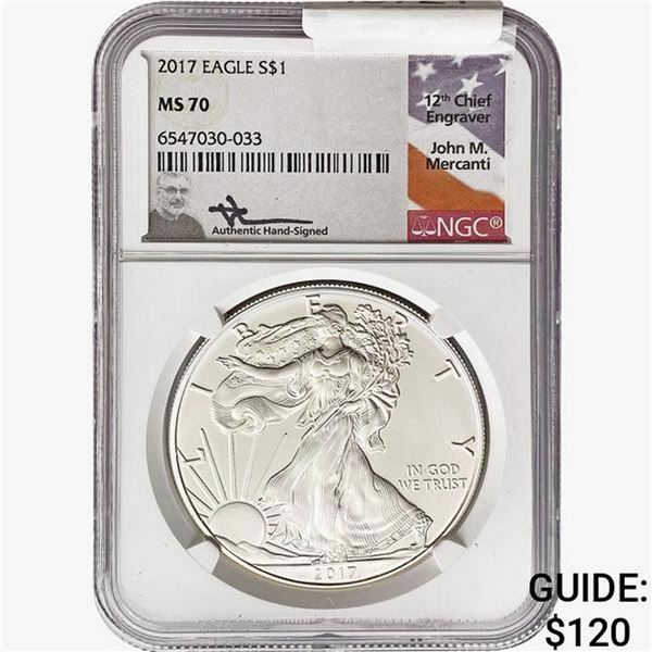 2017 Silver Eagle NGC MS70