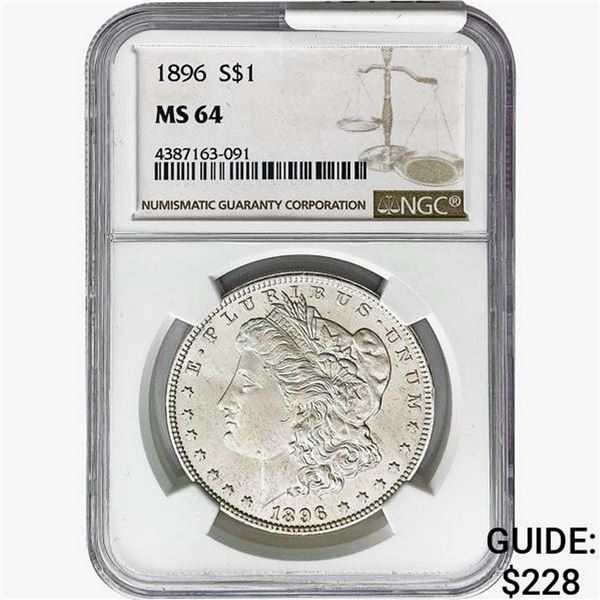 1896 Morgan Silver Dollar NGC MS64