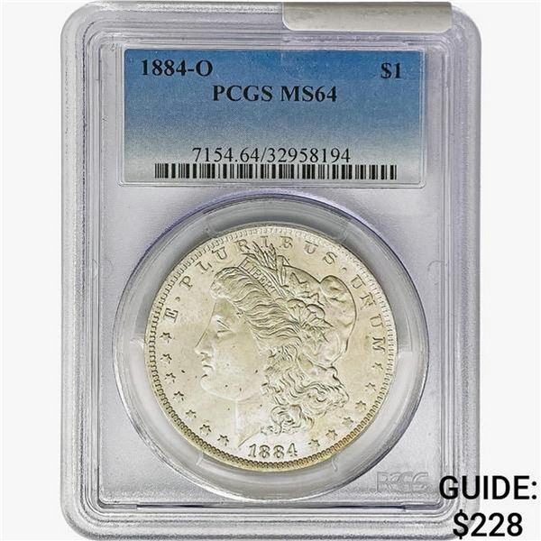 1884-O Morgan Silver Dollar PCGS MS64