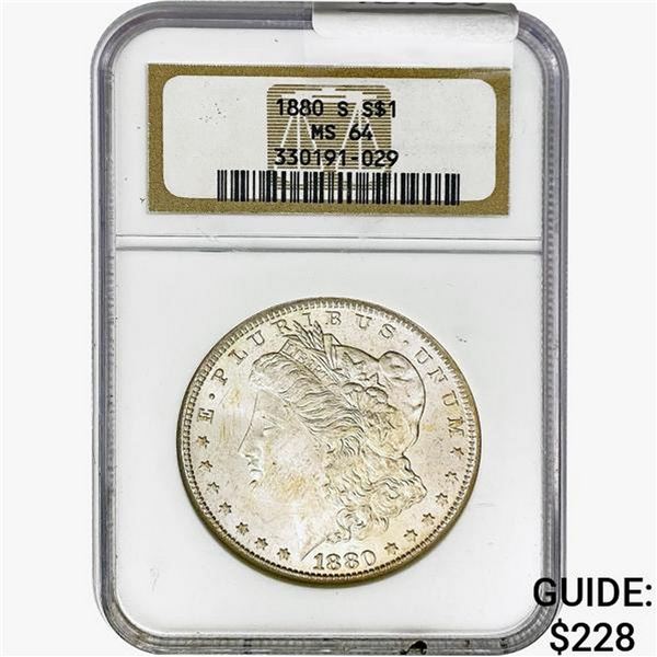 1880-S Morgan Silver Dollar NGC MS64