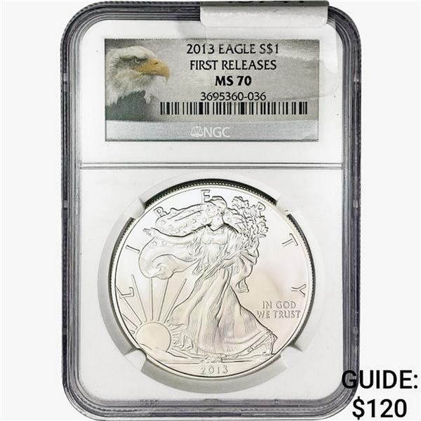 2013 Silver Eagle NGC MS70 FR