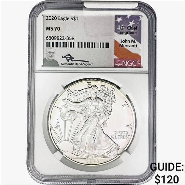 2020 Silver Eagle NGC MS70