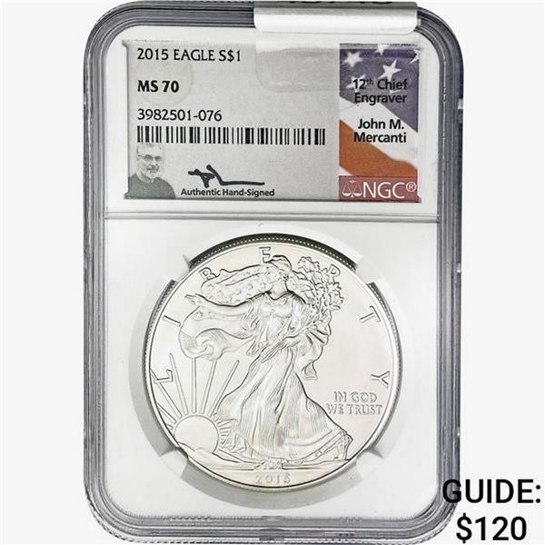 2015 Silver Eagle NGC MS70