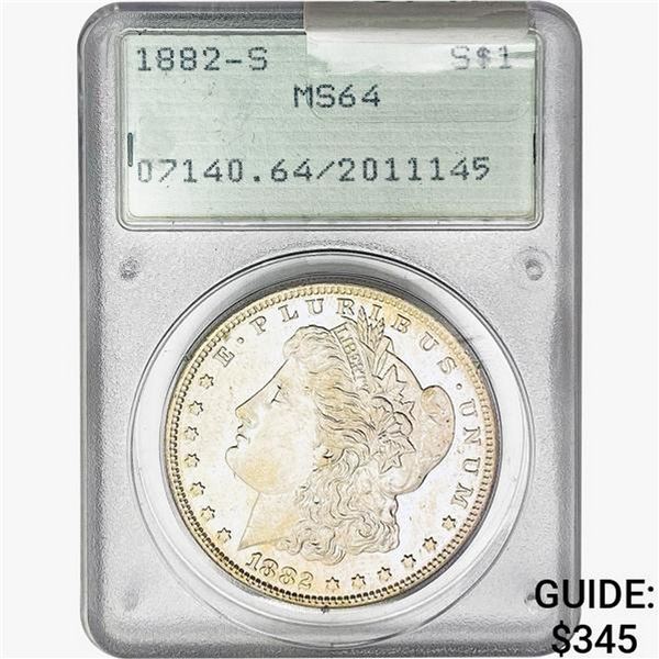 1882-S Morgan Silver Dollar PCGS MS64