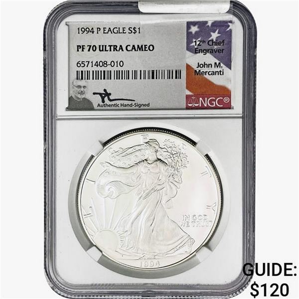 1994 Silver Eagle NGC PF70 UC