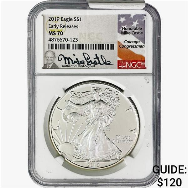 2019 Silver Eagle NGC MS70 ER