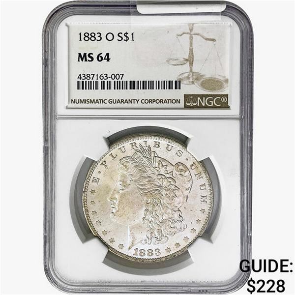 1883-O Morgan Silver Dollar NGC MS64