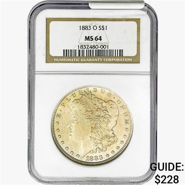 1883-O Morgan Silver Dollar NGC MS64