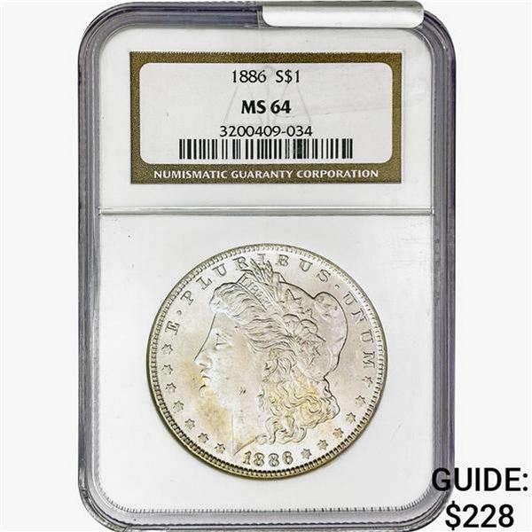 1886 Morgan Silver Dollar NGC MS64