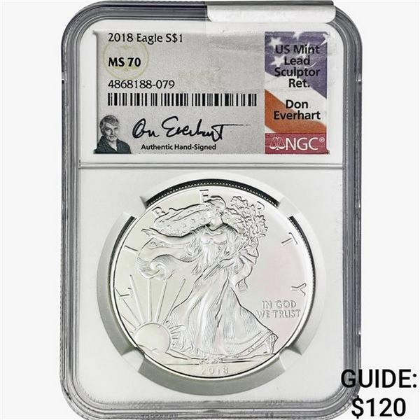 2018 Silver Eagle NGC MS70