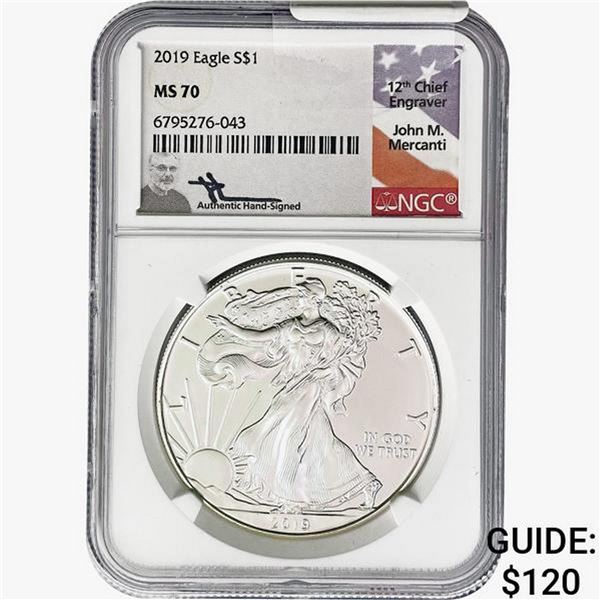 2019 Silver Eagle NGC MS70