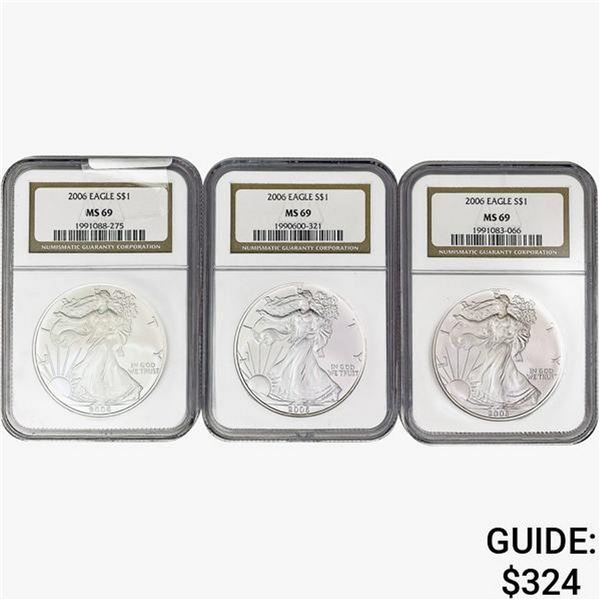 [3] 2006 Silver Eagle NGC MS69