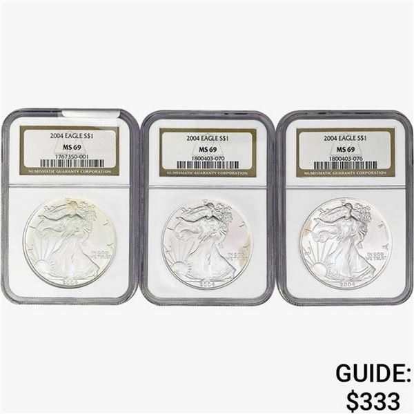 [3] 2004 Silver Eagle NGC MS69
