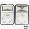 Image 1 : [2] 1993 & 1994 Silver Eagle NGC MS69