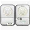 Image 2 : [2] 1993 & 1994 Silver Eagle NGC MS69
